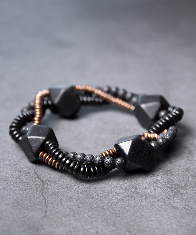 Original Design Black Alloy Ebony Unisex Chain Bracelet