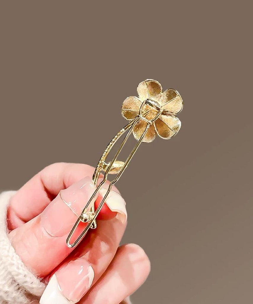 Original Design Black Alloy Floral Hairpin