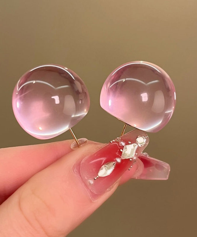 Original Design Blue Alloy Resin Stud Earrings