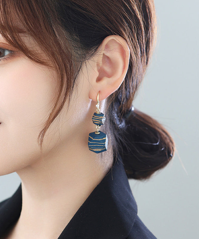 Original Design Blue Copper Alloy Tassel Drop Earrings