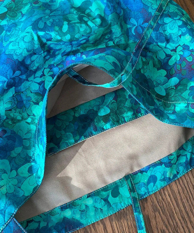 Original Design Blue Print Large Capacity Canvas Shoulder Bag