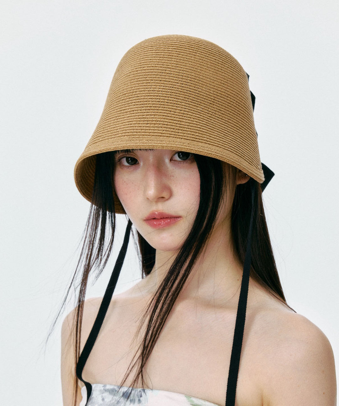 Original Design Bow Tie Tied Straw Woven Bucket Hat