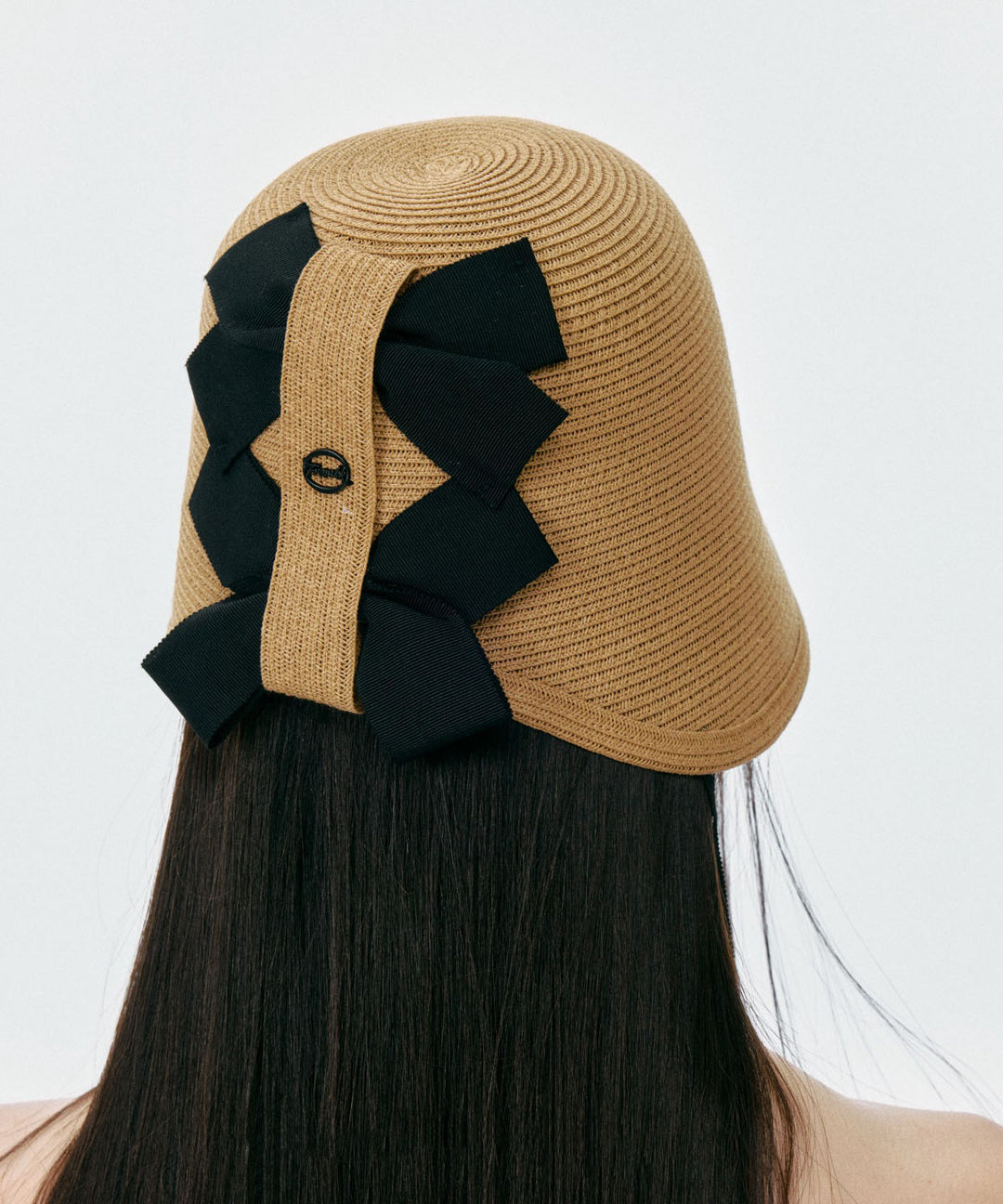Original Design Bow Tie Tied Straw Woven Bucket Hat