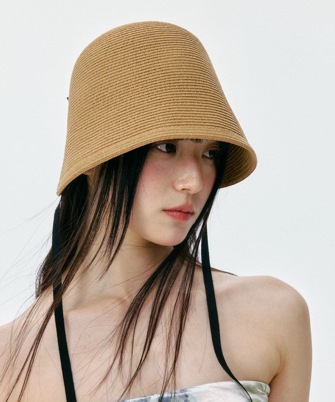 Original Design Bow Tie Tied Straw Woven Bucket Hat