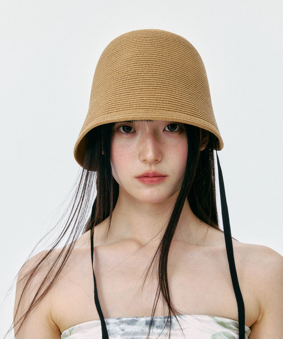 Original Design Bow Tie Tied Straw Woven Bucket Hat