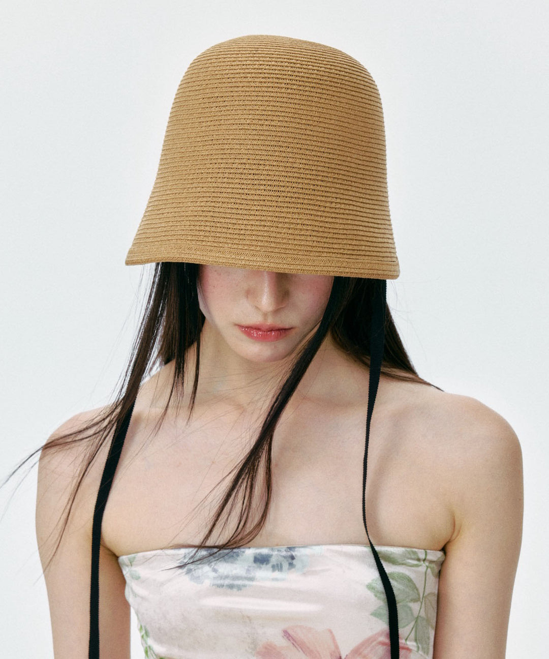 Original Design Bow Tie Tied Straw Woven Bucket Hat