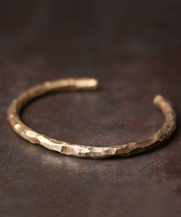 Original Design Concave And Convex Texture Handmade Universal Copper Cuff Bangles