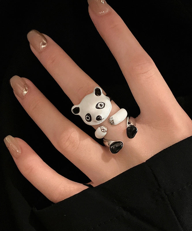 Original Design Copper Glaze Panda Rings