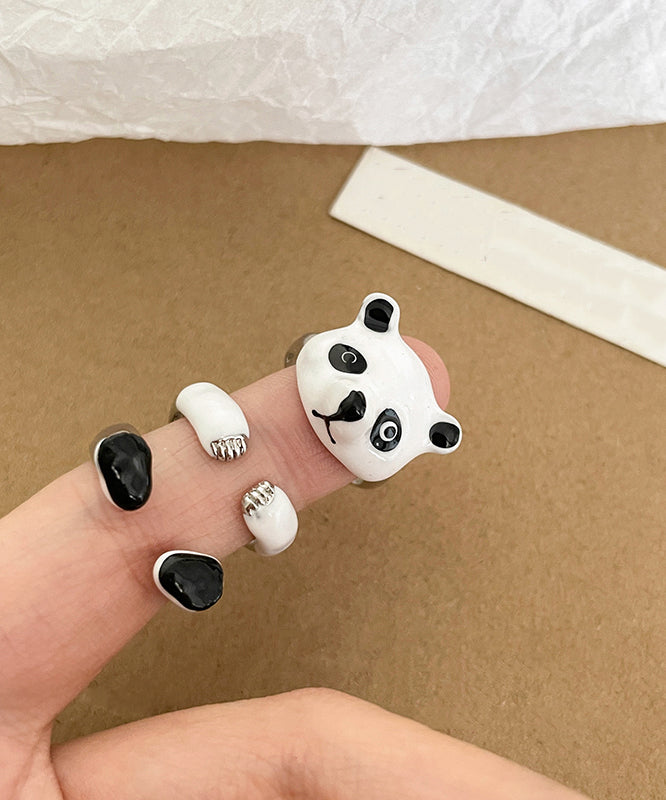Original Design Copper Glaze Panda Rings