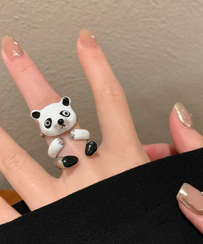Original Design Copper Glaze Panda Rings