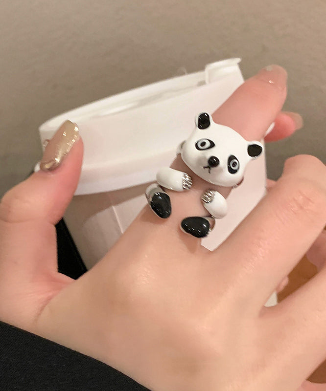 Original Design Copper Glaze Panda Rings