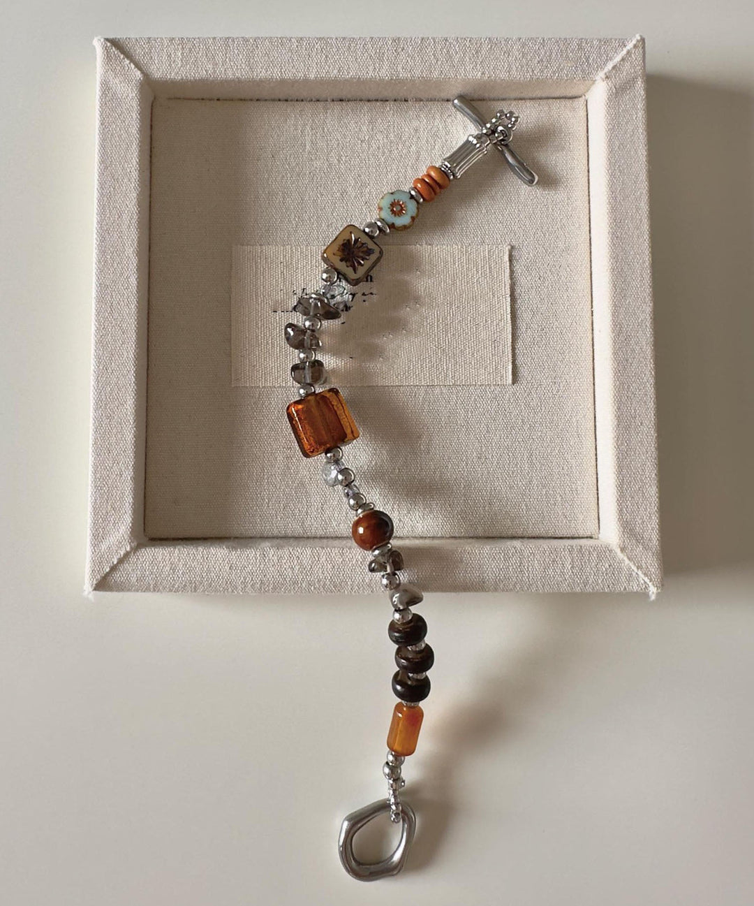 Original Design Crystal Glass OT Buckle Bracelet