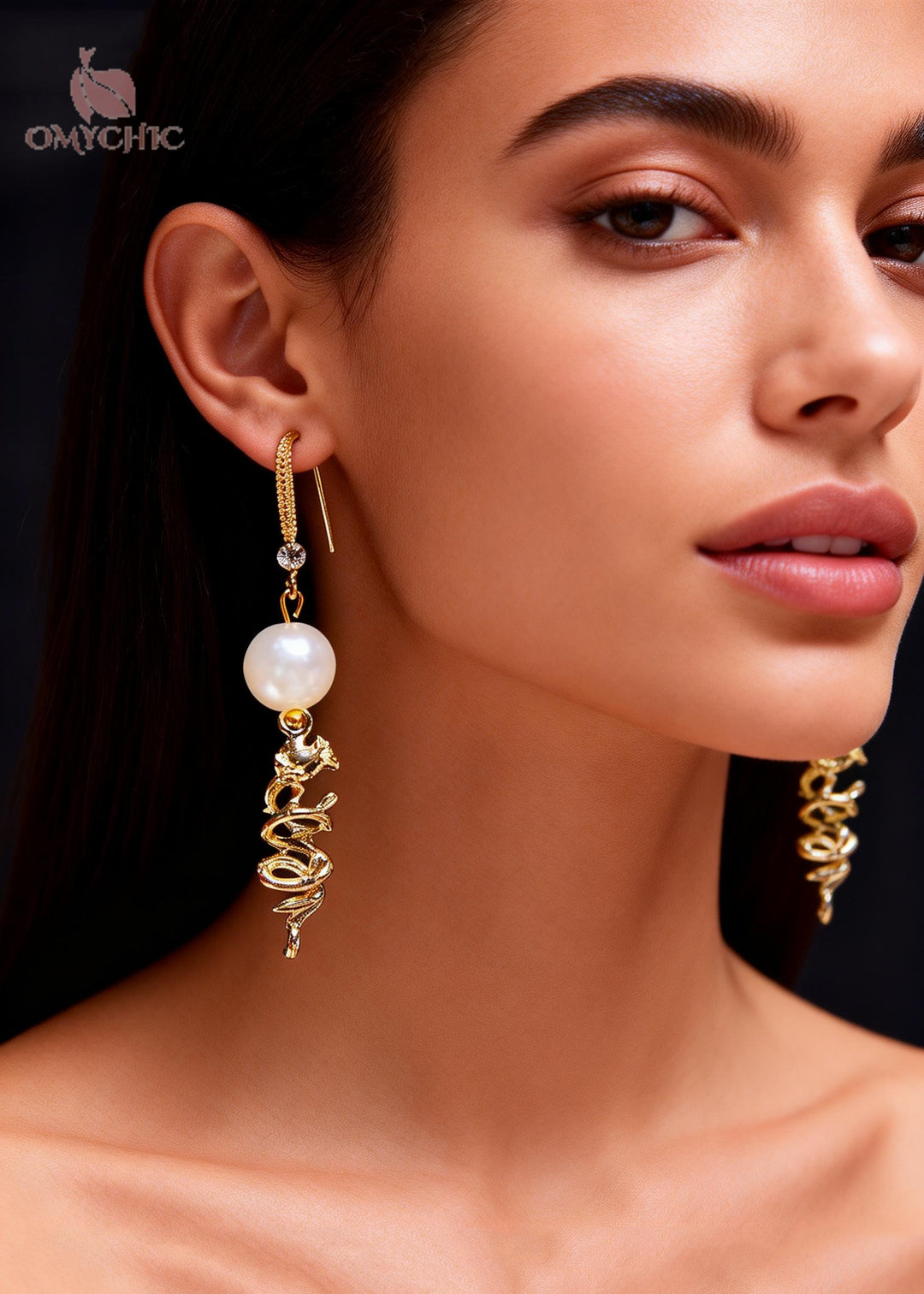 Original Design Fine Pearl Zircon Drop Earrings