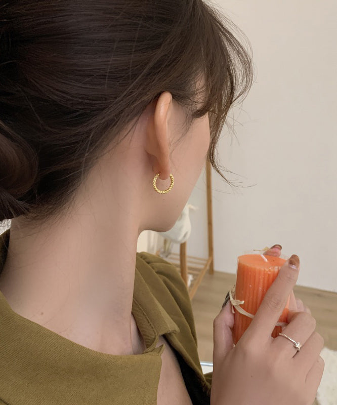 Original Design Gold Copper Alloy Hoop Earrings