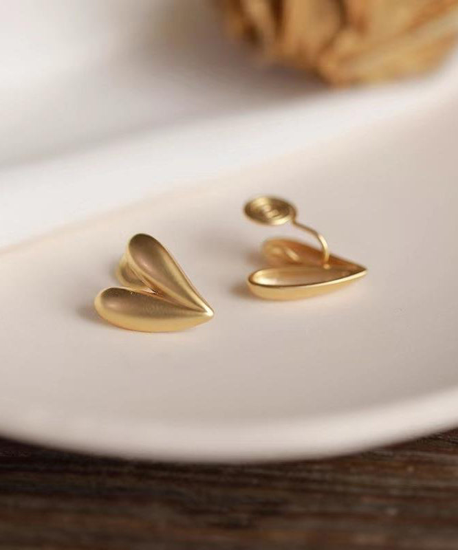Original Design Gold Copper Overgild Love Mosquito Coil Stud Earrings