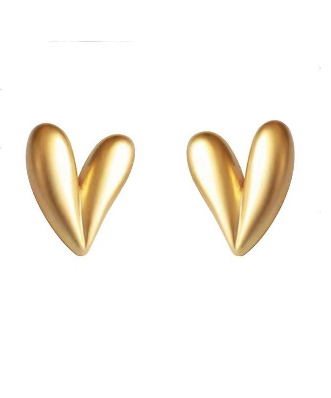 Original Design Gold Copper Overgild Love Mosquito Coil Stud Earrings