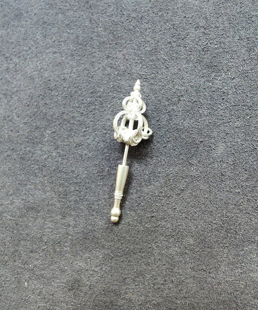 Original Design Gold Copper Zen Staff Earrings - Omychic