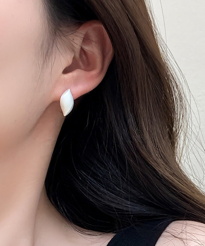 Original Design Gold Metal Leaf Stud Earrings