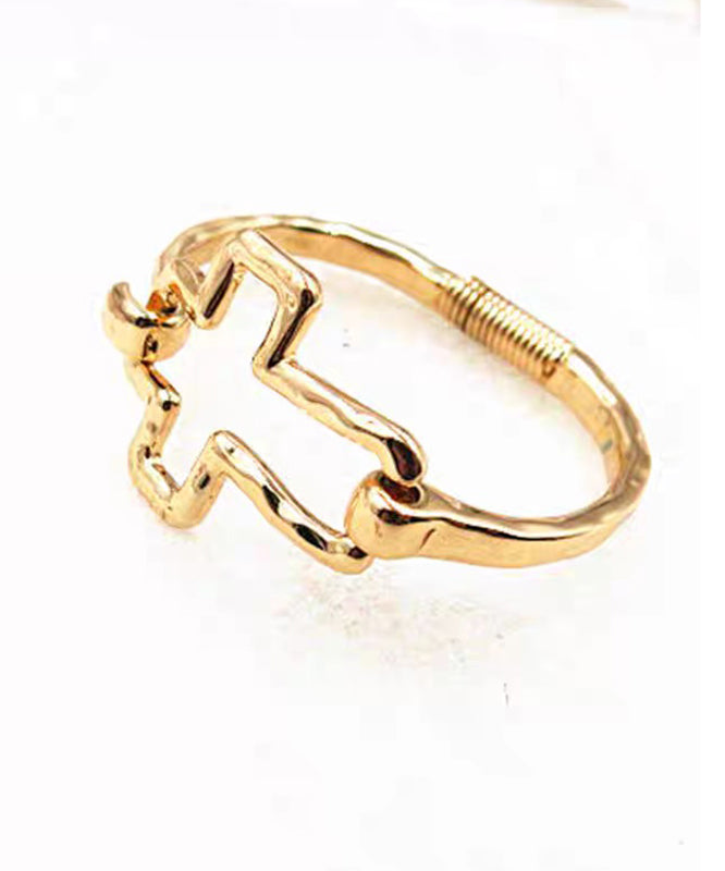Original Design Gold Metal Open Bangle
