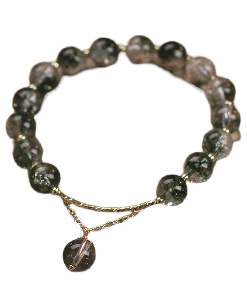 Original Design Green Alloy Crystal Beads Charm Bracelet