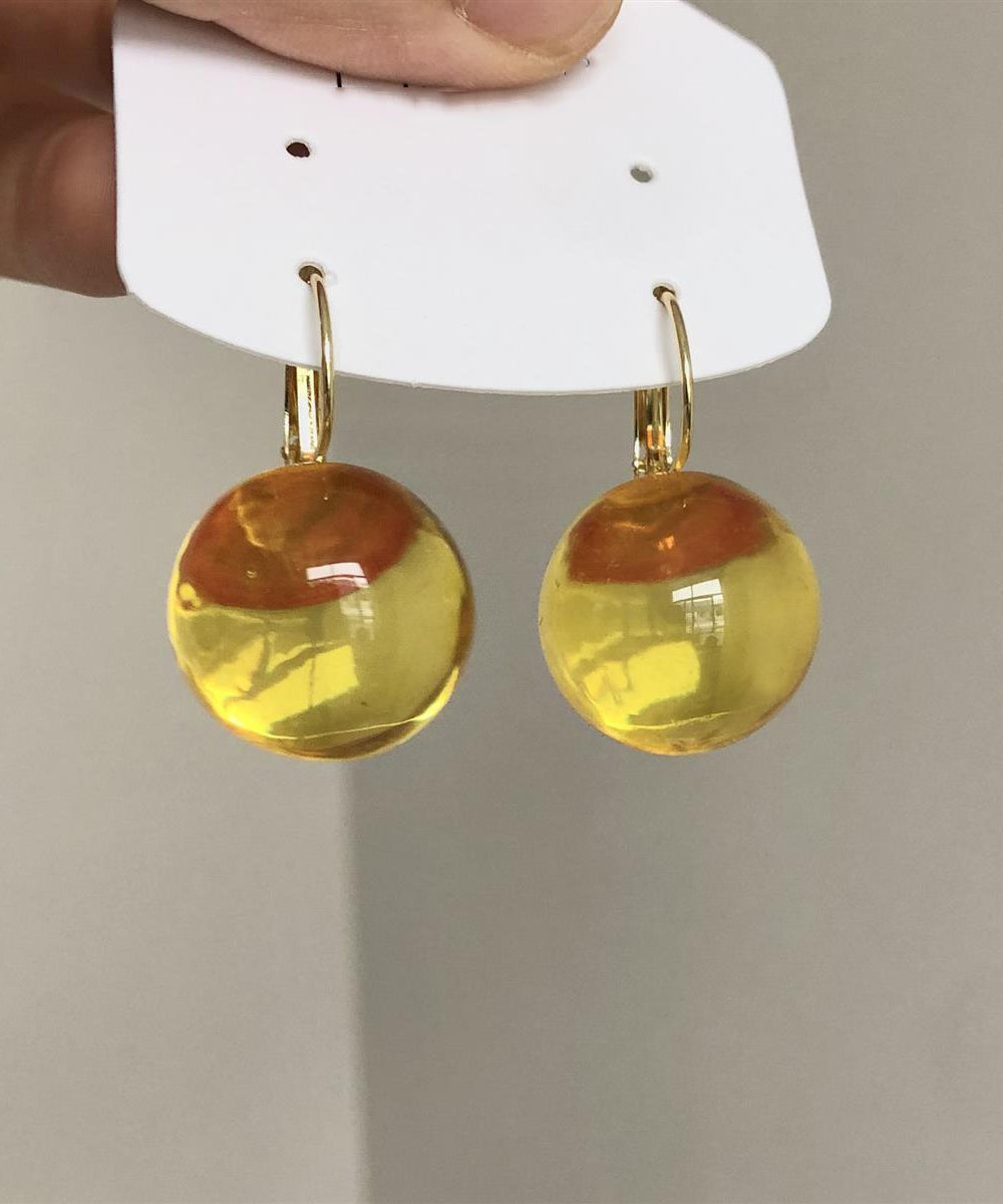 Original Design Green Alloy Dall Resin Drop Earrings