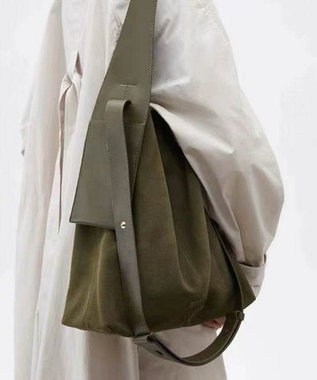 Original Design Green Large Capacity Versatile Suede Shoulder Bag