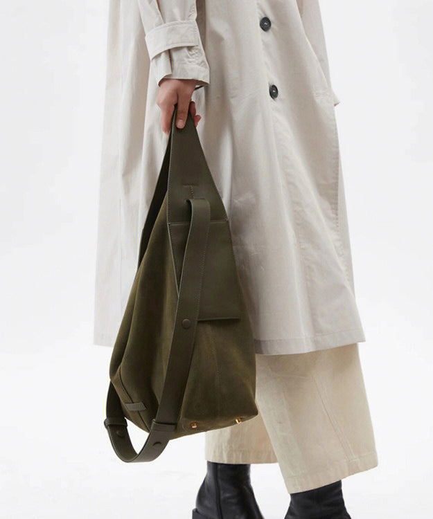 Original Design Green Large Capacity Versatile Suede Shoulder Bag