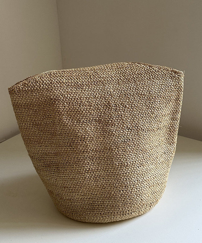 Original Design Grey Large Capacity Woven Bucket Bag