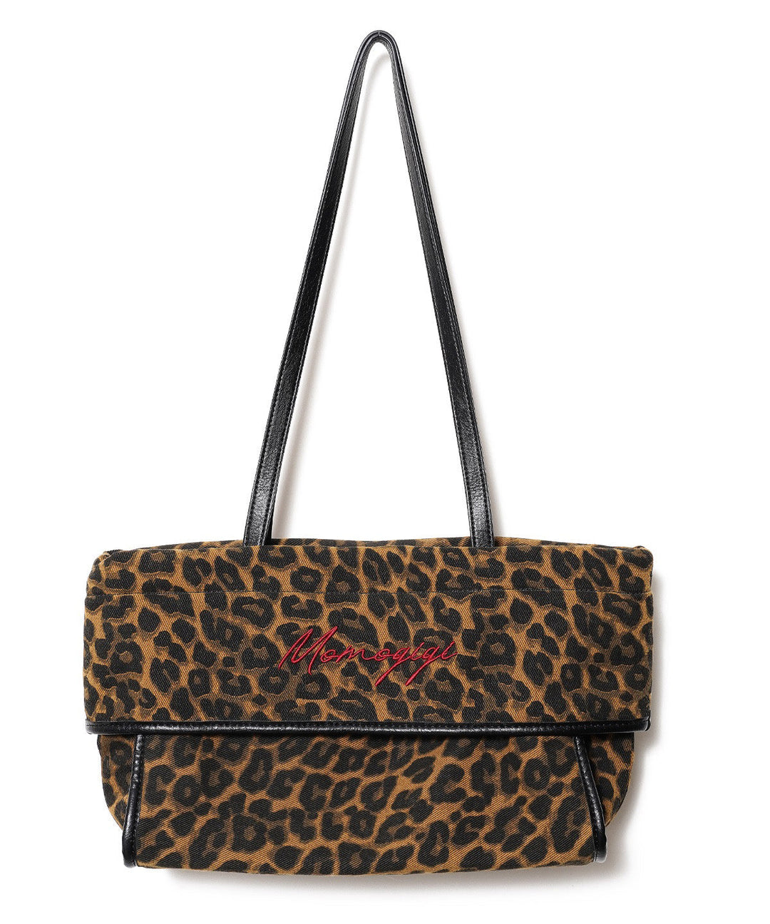 Original Design Leopard Embroidered Canvas Shoulder Bag