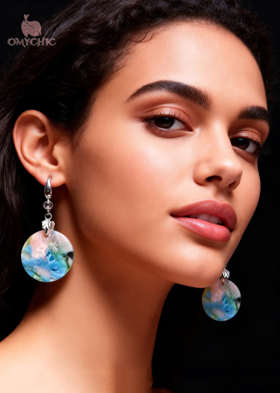 Original Design Painting Rotundity Acrylic Drop Earrings