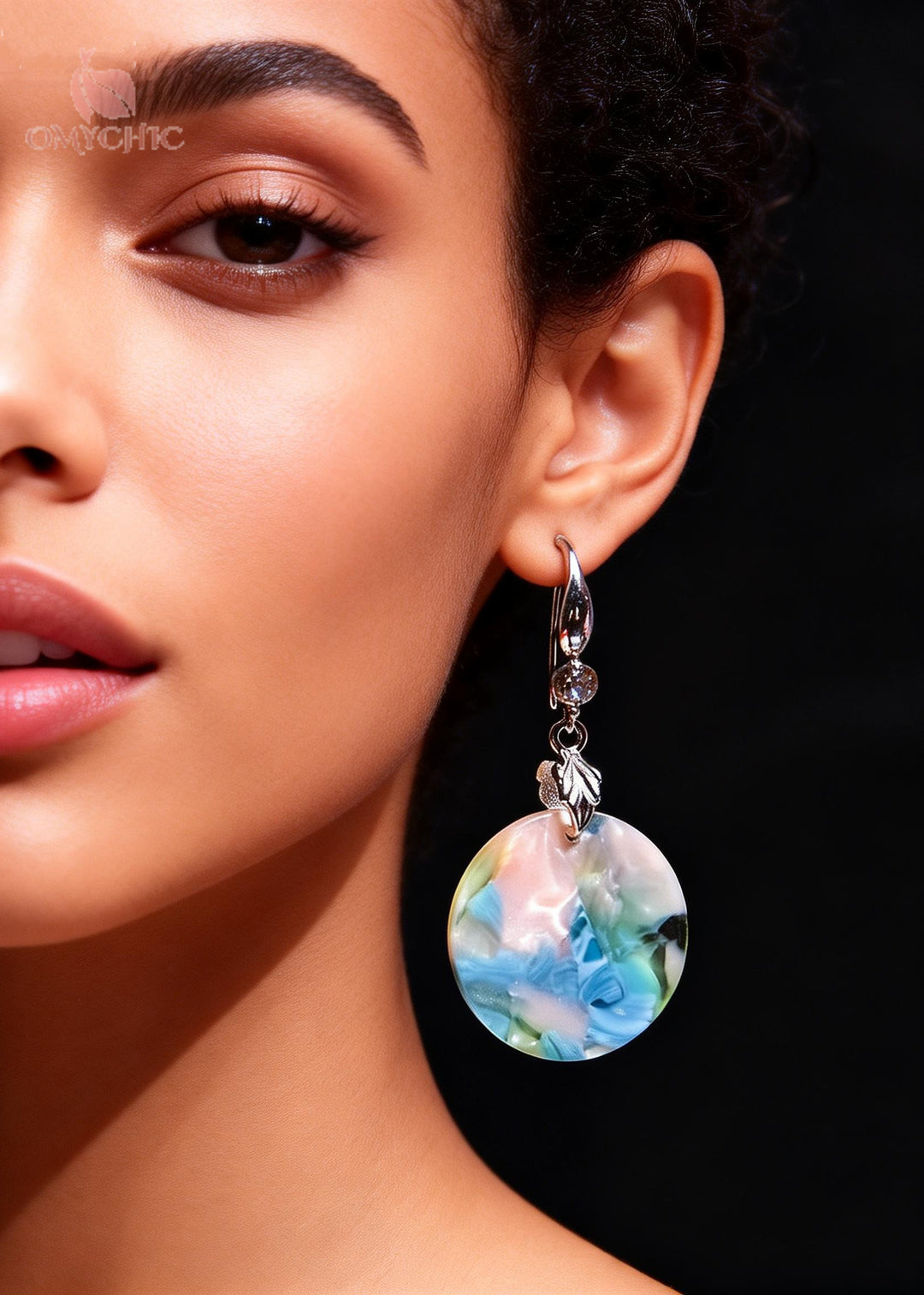 Original Design Painting Rotundity Acrylic Drop Earrings