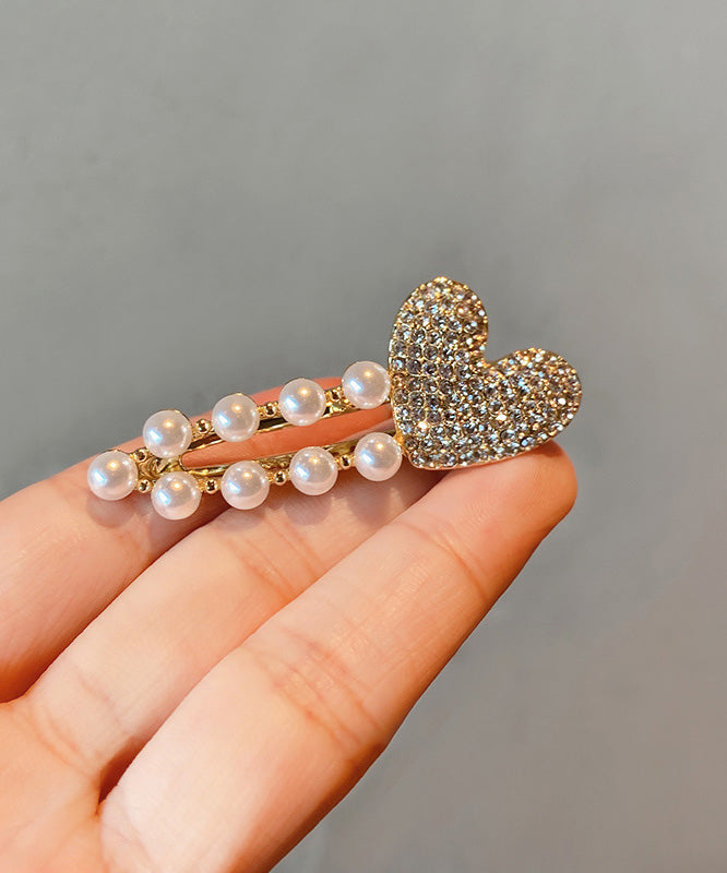 Original Design Pearl Alloy Love Hairpin