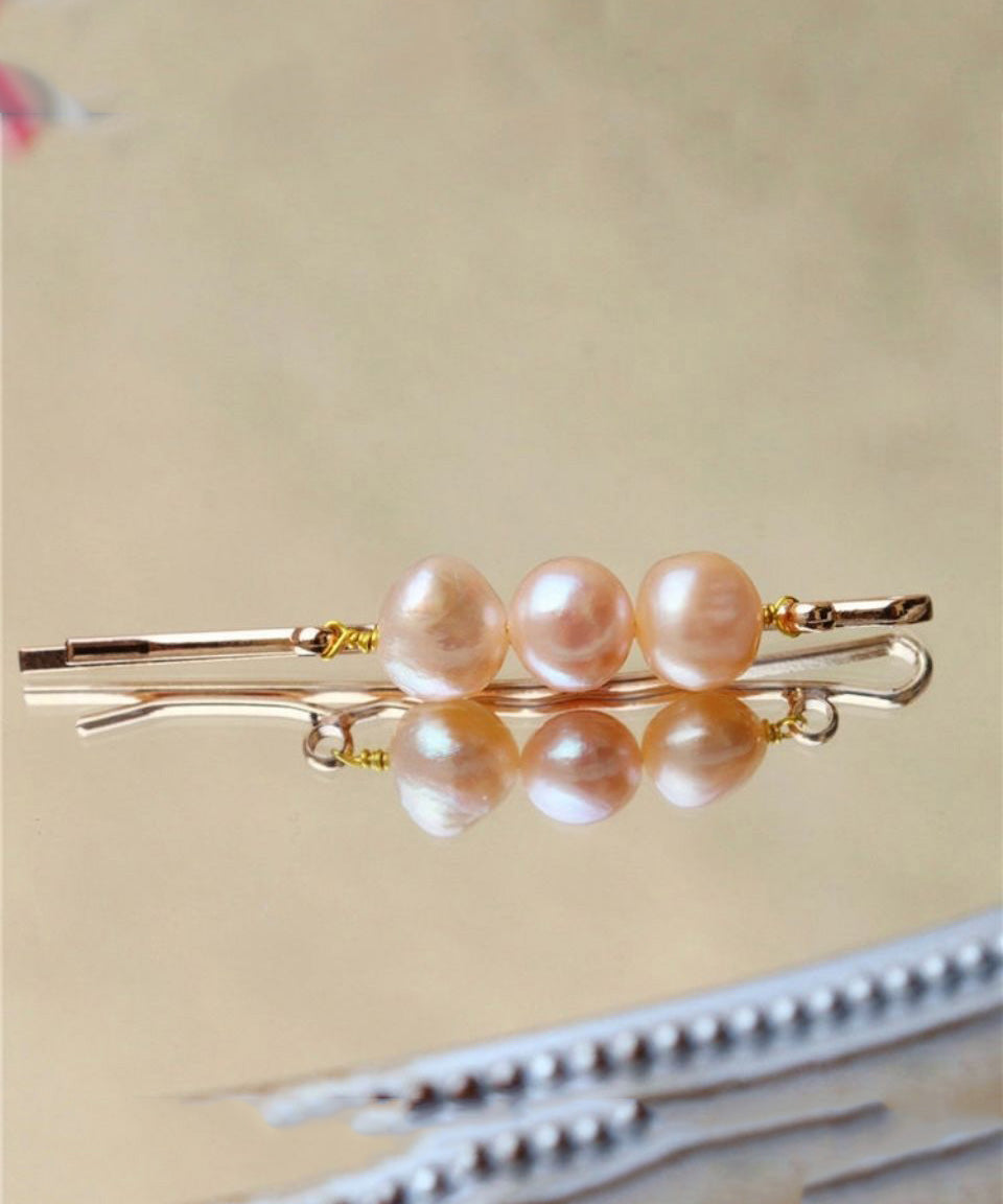 Original Design Purple Metal Alloy Pearl Hairpin