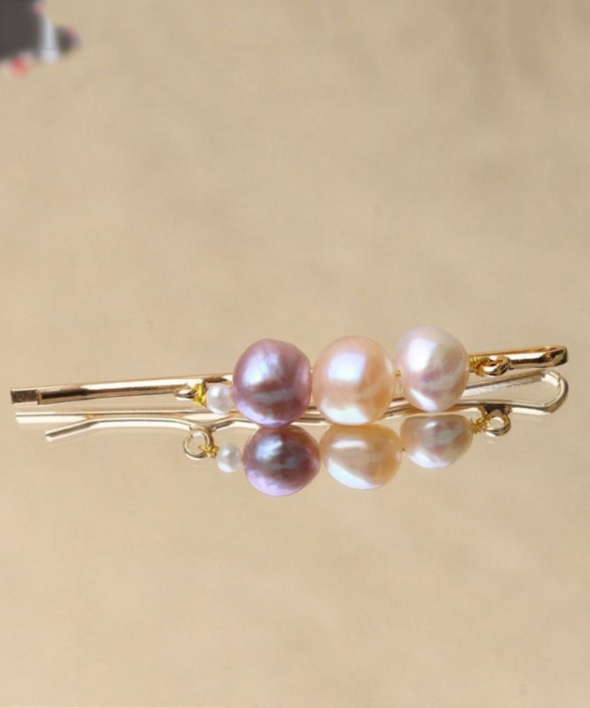 Original Design Purple Metal Alloy Pearl Hairpin