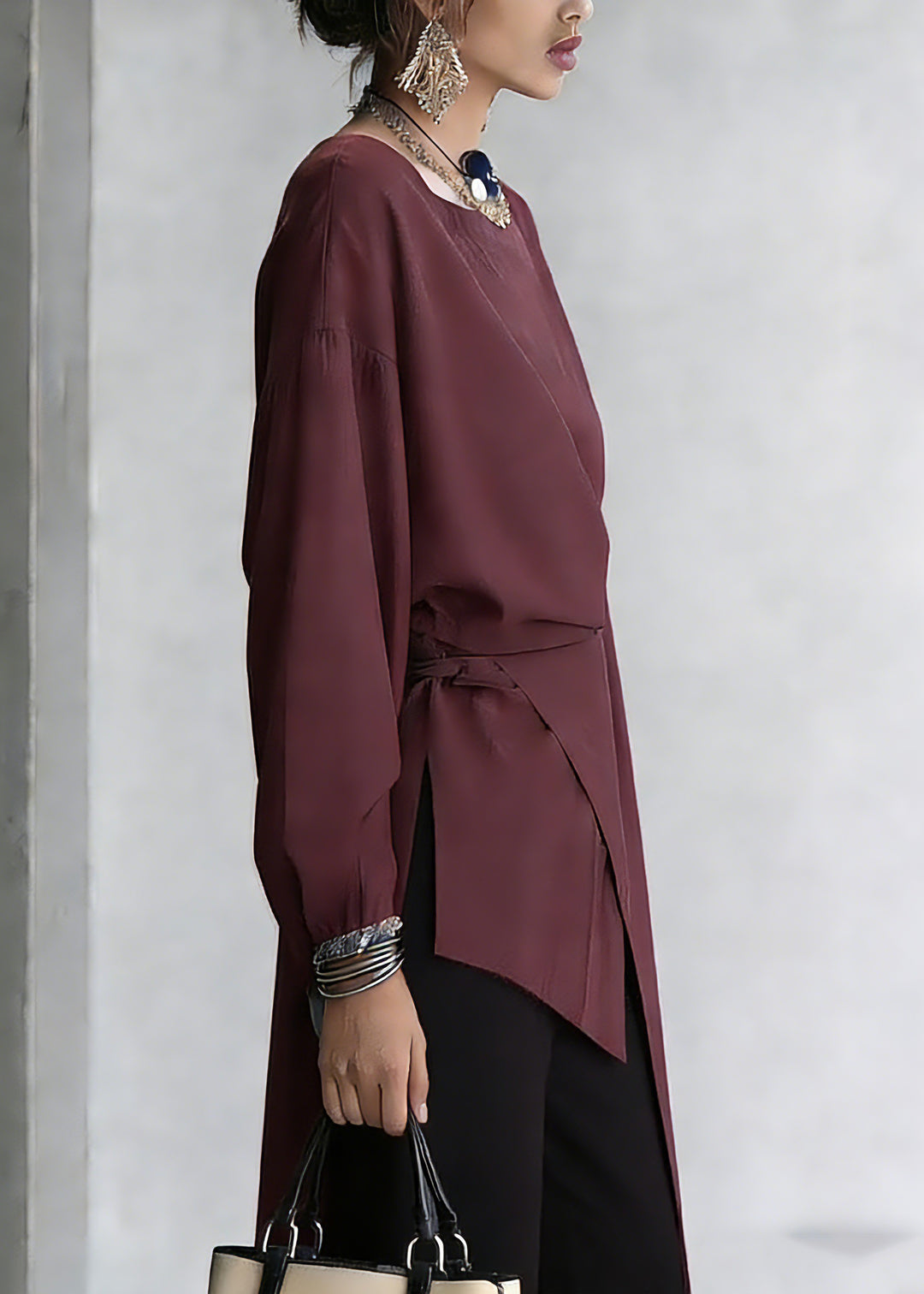 Original Design Red Crossing Shirt Spring