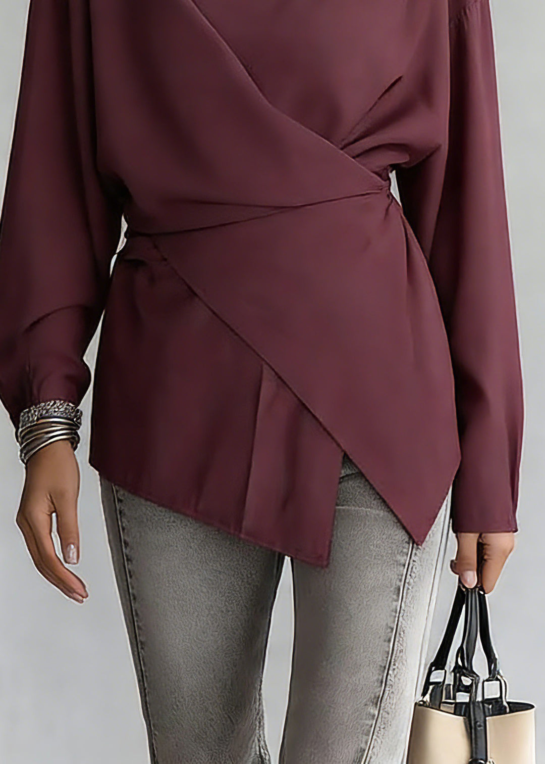 Original Design Red Crossing Shirt Spring