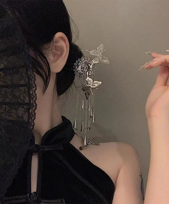 Original Design Silk Alloy Butterfly Tassel Hairpin