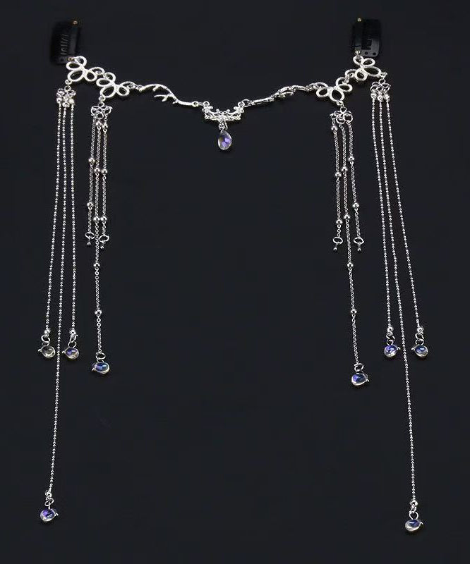 Original Design Silk Alloy Chain Tassel HairPiece