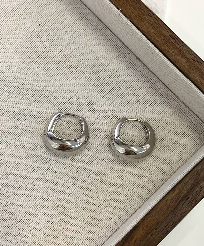 Original Design Silk Copper Overgild Hoop Earrings