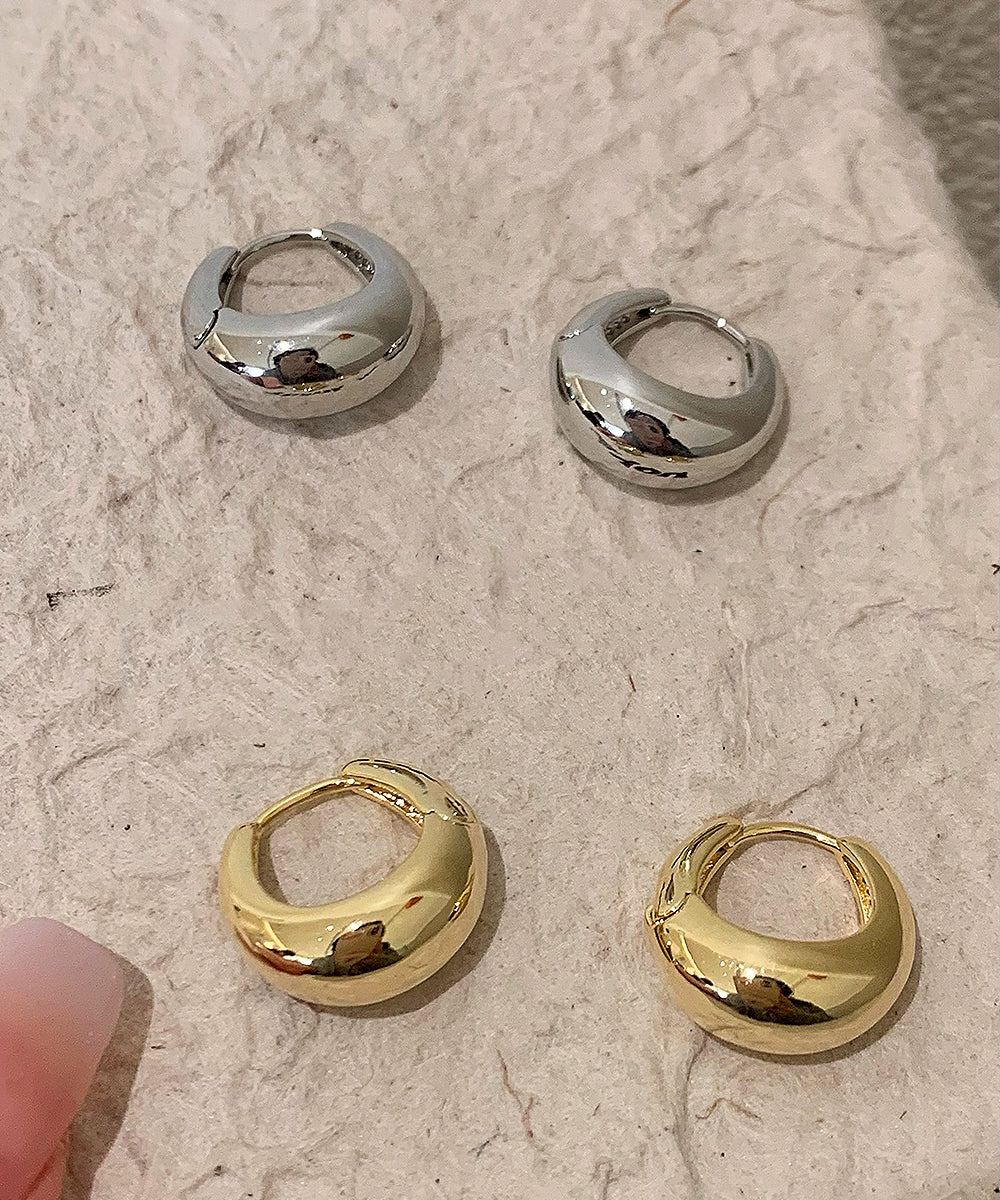 Original Design Silk Copper Overgild Hoop Earrings