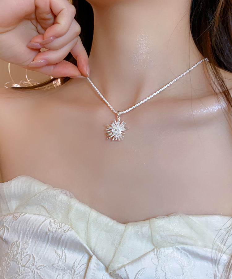 Original Design Silk Copper Zircon Fireworks Pendant Necklace