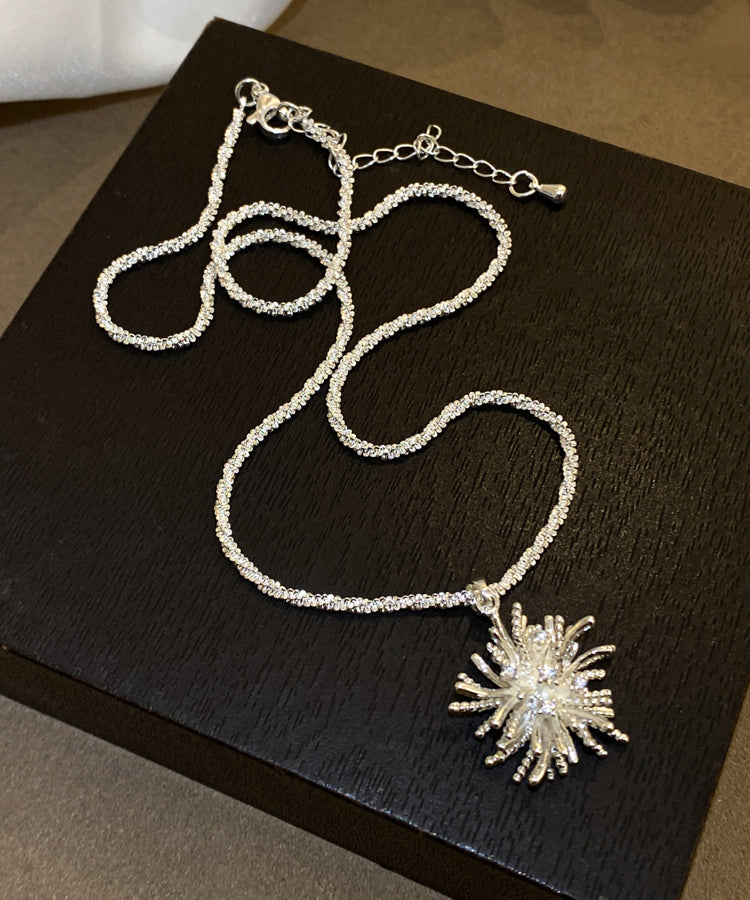 Original Design Silk Copper Zircon Fireworks Pendant Necklace