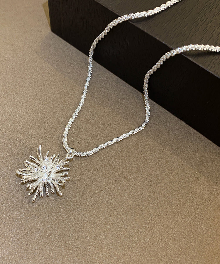 Original Design Silk Copper Zircon Fireworks Pendant Necklace