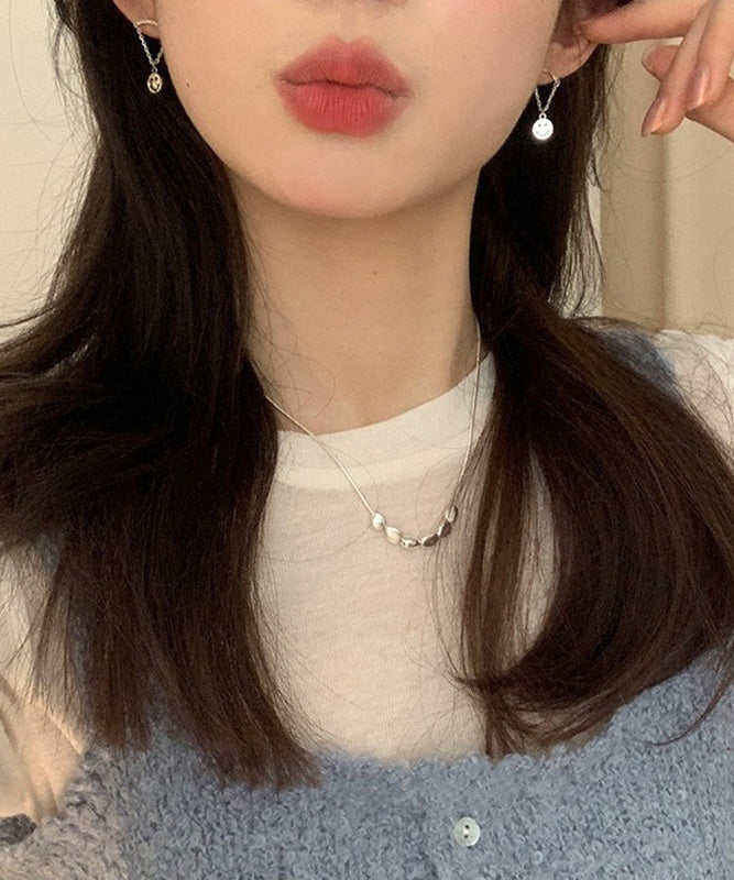 Original Design Silk Metal Alloy Face Chain Drop Earrings