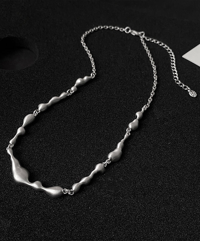 Original Design Silk Metal Overgild Asymmetrical Necklace