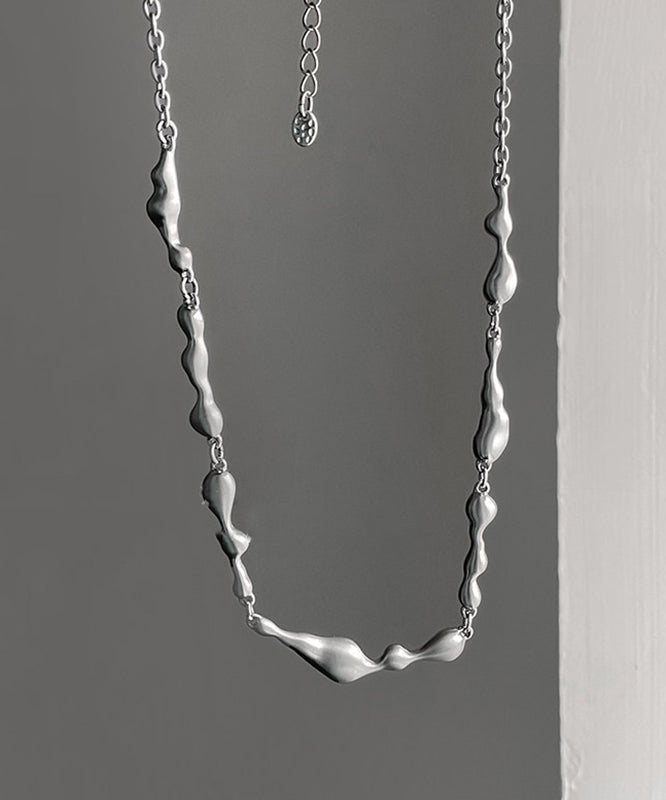 Original Design Silk Metal Overgild Asymmetrical Necklace