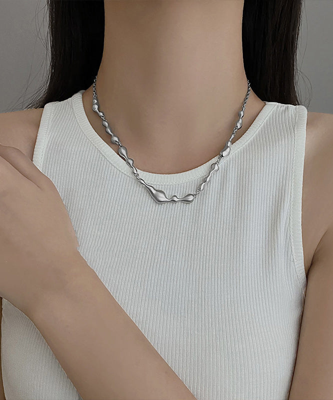 Original Design Silk Metal Overgild Asymmetrical Necklace