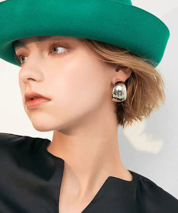 Original Design Simple Style Metal Hoop Earrings