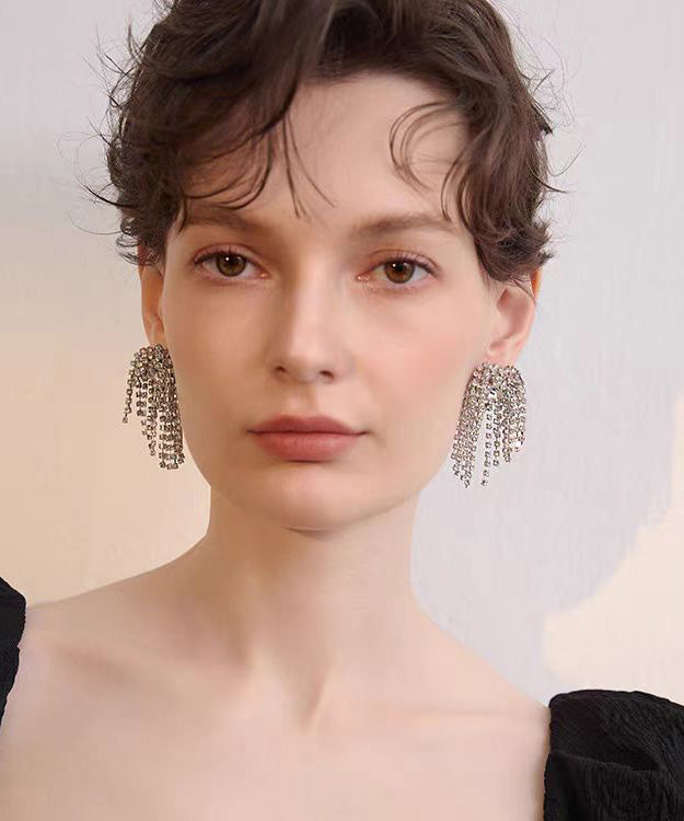 Original Design Tassel Zircon Stud Earrings