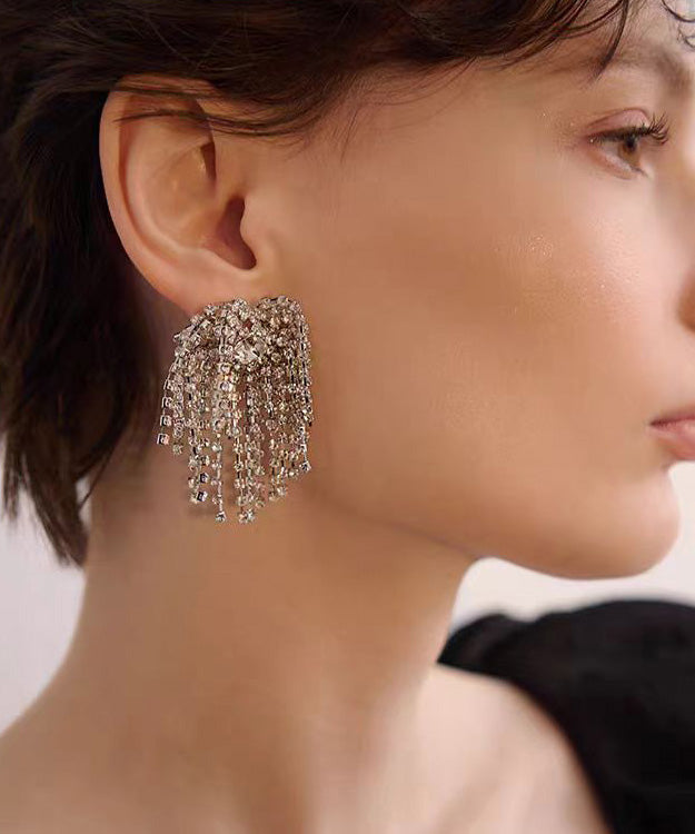 Original Design Tassel Zircon Stud Earrings